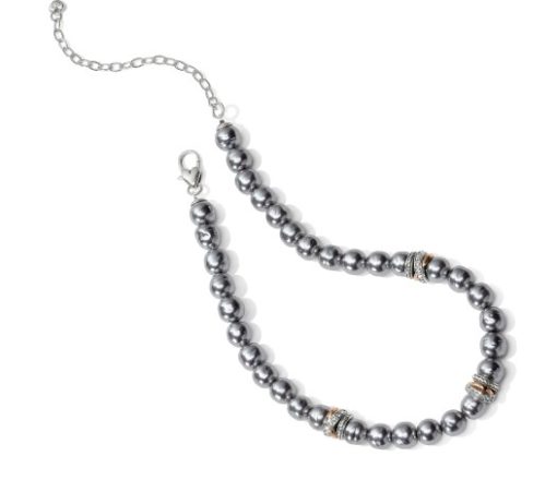 Brighton Neptunes Rings Gray Pearl Short Necklace JM104B - Image 2
