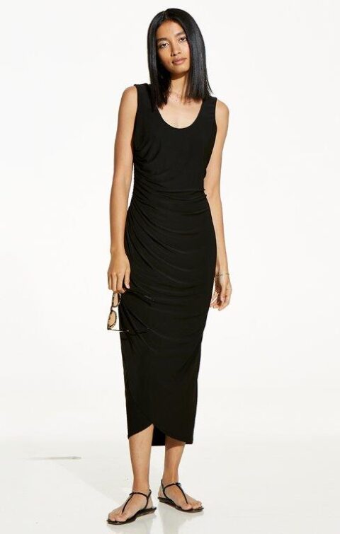 Nic+Zoe high twist ruched dress M231203 | Pappagallo Classiques