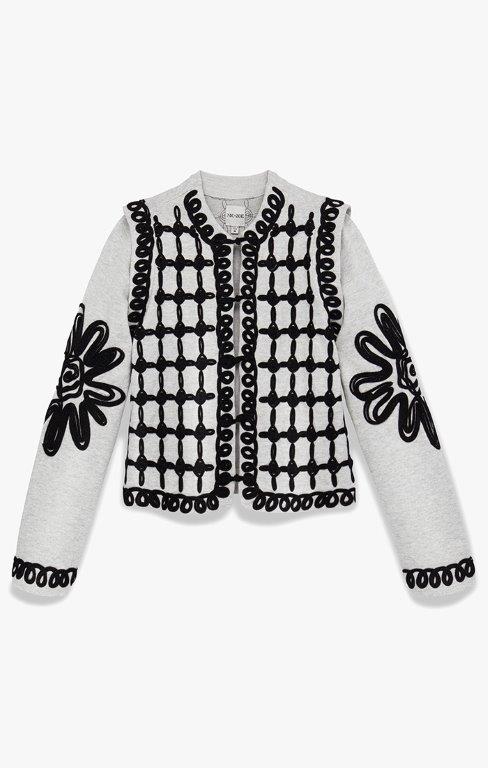 Nic+Zoe Romantic Soutache Knit Jacket F231150